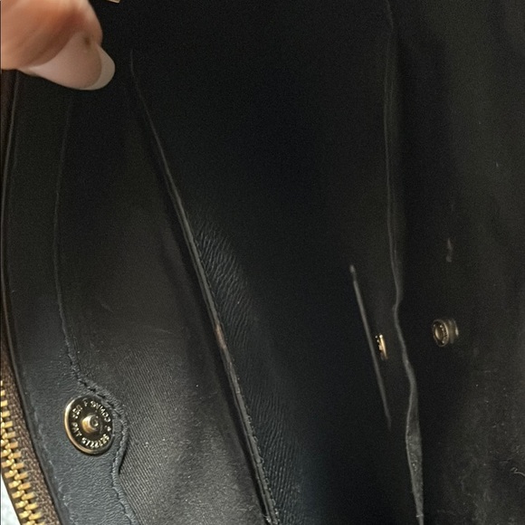 Coach Brown and Black Shoulder Bag with Gold Hardware - Picture 3 of 3